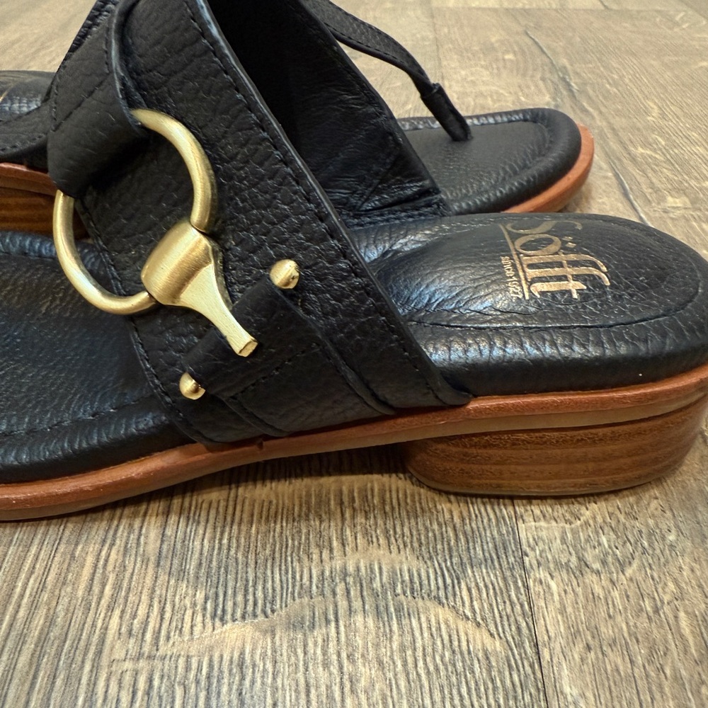 Sofft Fernanda black leather slide sandal size 7 - Picture 3 of 7